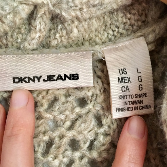 {NWT DKNY Jeans} Alpaca Blend Cardigan Sweater, L - Picture 5 of 8